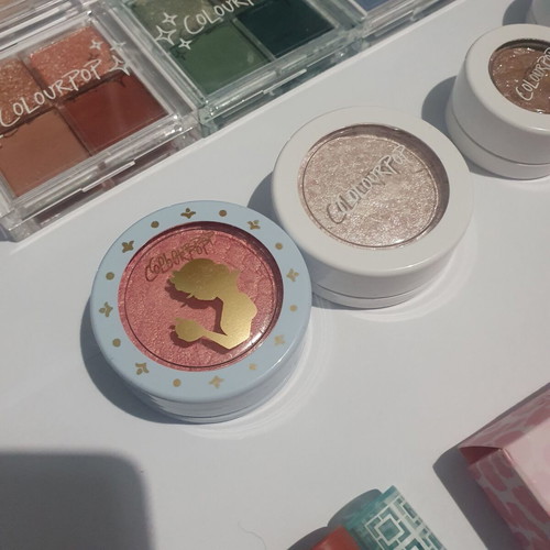 ColourPop makeup set 14 items lightly used, green palette repaired
