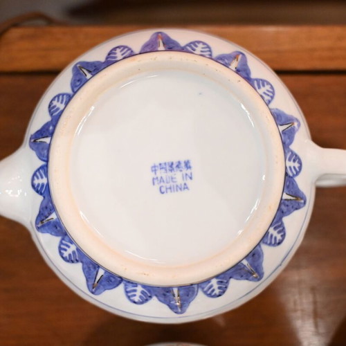 Chinese porcelain tea set vintage 15 pieces used
