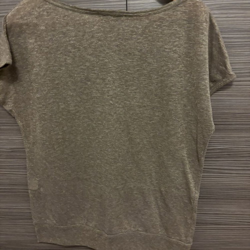Bershka blouse used, gray with silver thread
