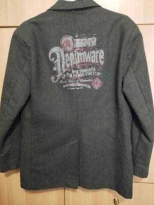Men's youth jacket used, dark gray to olive, Robi size 14