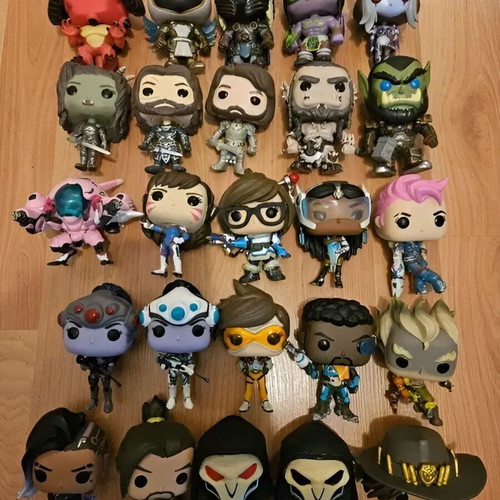 Games Funko Pop collection with Blizzard, Witcher, Skyrim, God of War, Assassin's Creed