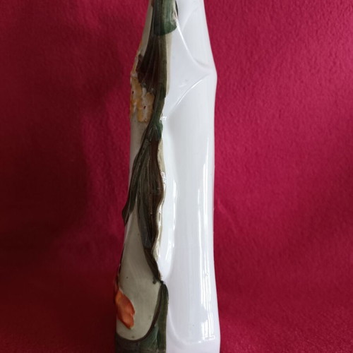 Art Nouveau vase from barbotine like new