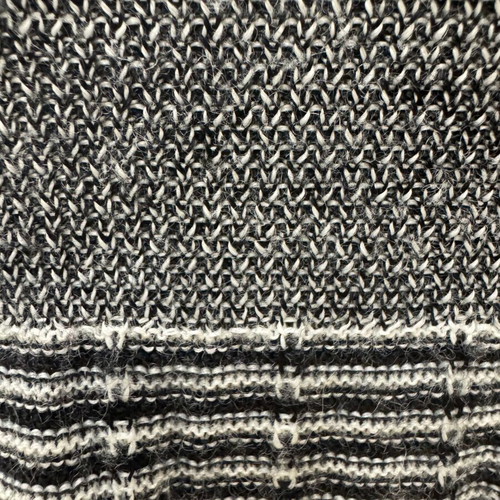 Angie knitted sweater with puff sleeve, like new, size L, black and white