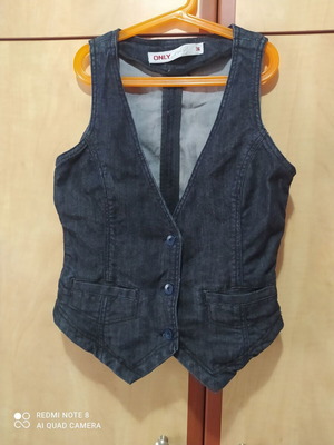 Only blue denim vest like new