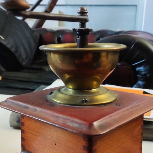 Old coffee grinder used