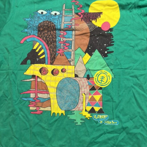 T shirt Element Mike Perry used, green, size S
