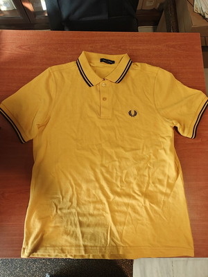 Fred Perry polo T-shirt new, sizes S M L, black and yellow