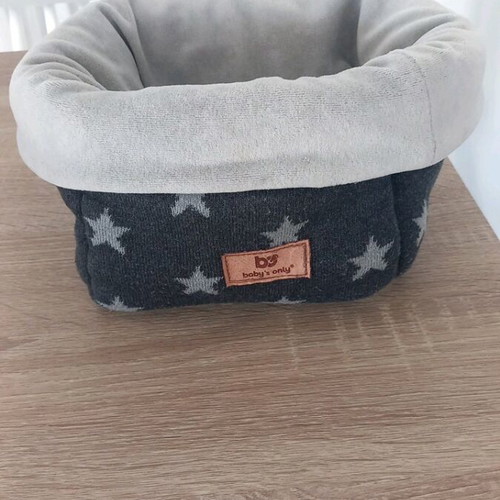 Changing organizer used, grey fleece and knitted material