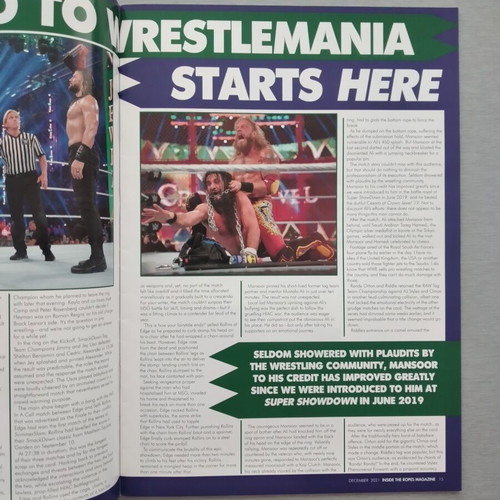 Inside The Ropes issue 15 used Pro-Wrestling Magazine 2021