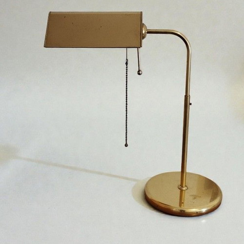 Brass table lamp Sölken Leuchten used, 1970s