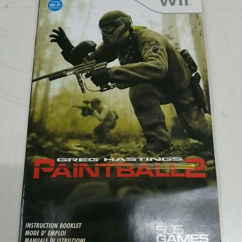 Greg Hastings Paintball 2 Wii instruction booklet like new