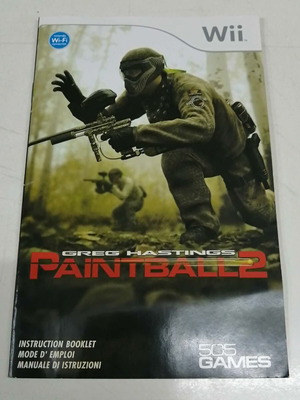 Greg Hastings Paintball 2 Wii instruction booklet like new