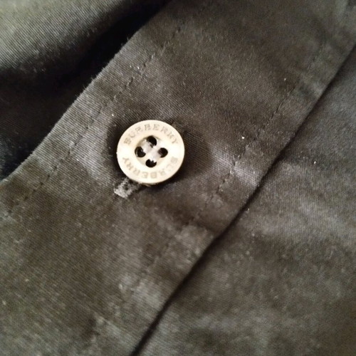Burberry black shirt like new with checkered details