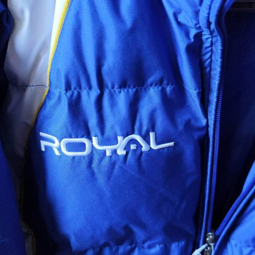 Royal delivery jacket blue - white large new with tags