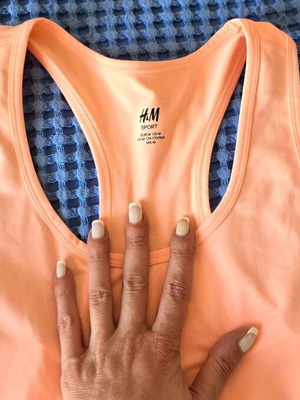 H&M sports tank top, peach color, size M