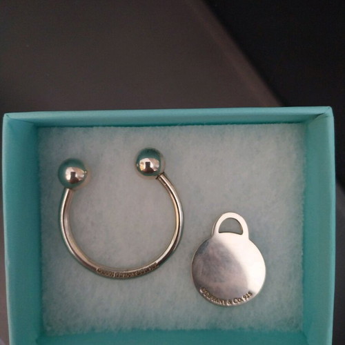 Tiffany & Co 925 Sterling Silver Keychain new with inscription