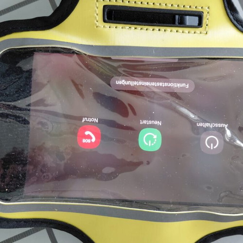 Waterproof sports phone case like new, yellow/black