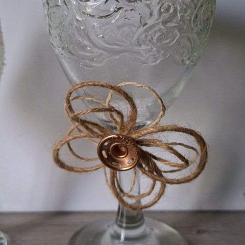 Decorative glasses with decoupage method like new