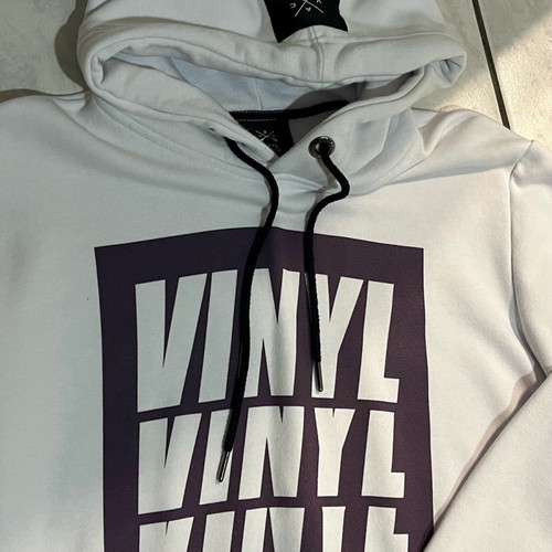 Vinyl Clothing sweatshirt used, size L, white