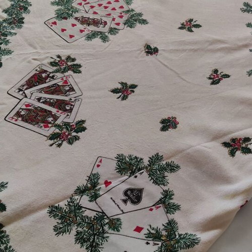 Tablecloth with 4 napkins used, Christmas set