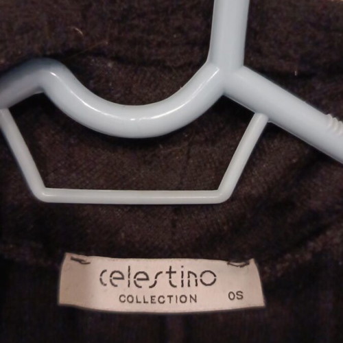 Celestino women's coat black like new with pockets and large collar