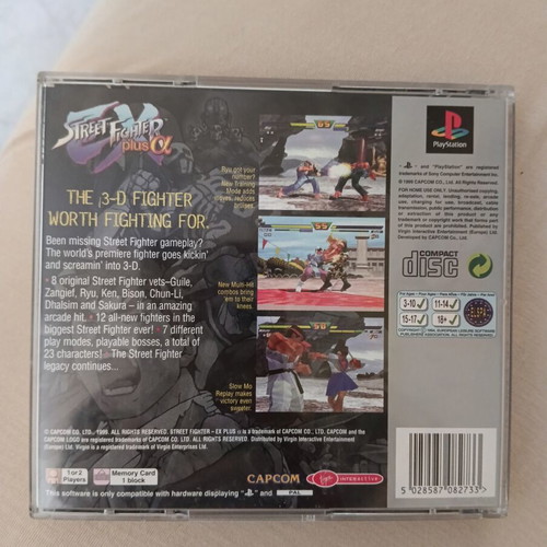 Street Fighter Plus Alpha PlayStation Platinum case with paper