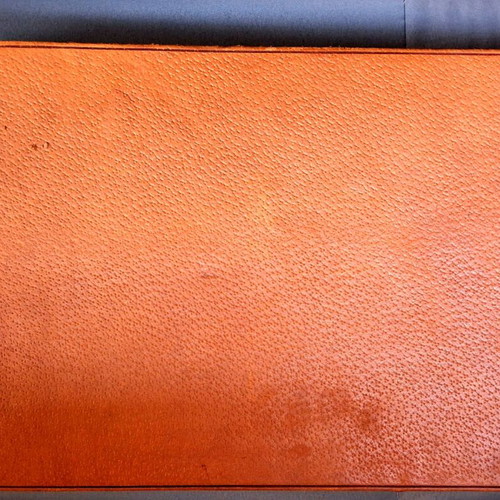 Leather photo album like new with embossed Native American chief design