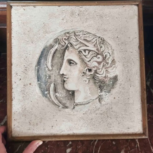 Old fresco painting used 34x34cm