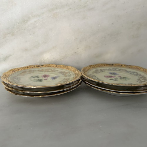 Vintage Bareuther Waldsassen Bavaria porcelain plates and platter