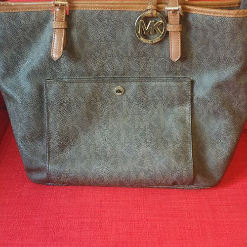 Michael Kors big shoulder bag used, beige brown