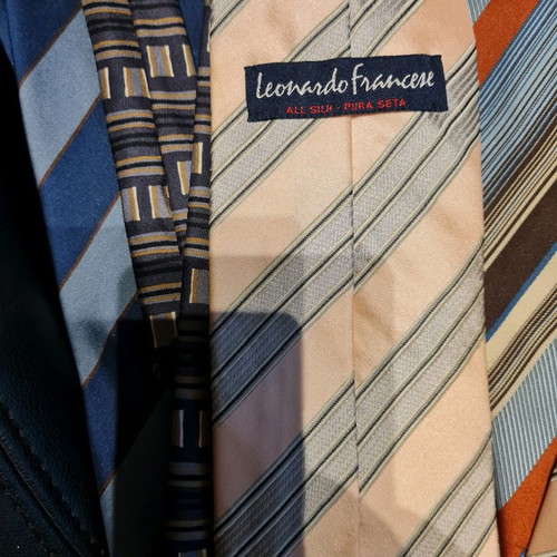 Striped ties used, pack of 12, including Cerruti and U. Balestra