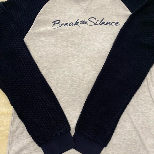 Men's long-sleeve blouse like new, gray and blue, size L