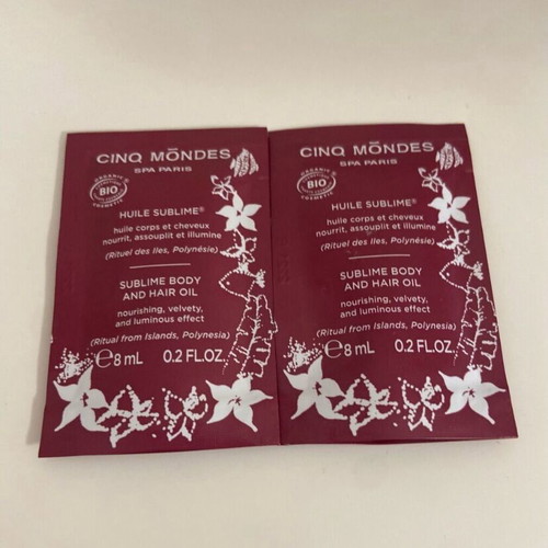 Cinq Mondes Sublim Oil 2-pack 16ml organic body and hair oil
