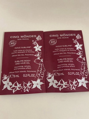 Cinq Mondes Sublim Oil 2-pack 16ml organic body and hair oil