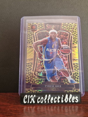 Panini Euroleague Select FOTL Maccabi Tyrese Rice Gold Spectris card /10 new