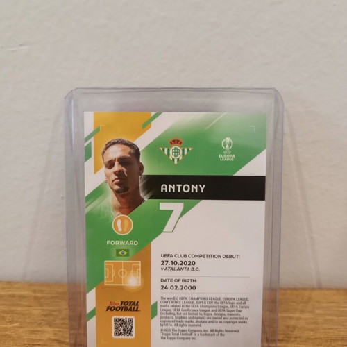 Topps Total Football Antony Real Betis 5/25 card new