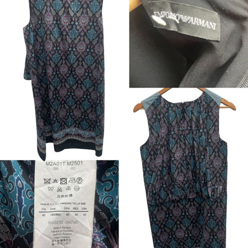 Emporio Armani Sleeveless Printed Shift Dress used, size L