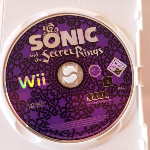 Sonic and the Secret Rings Nintendo Wii game used, PAL edition