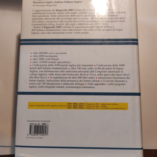 Italian-English dictionary Dizzionario Visuale Zanichelli like new