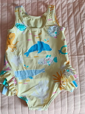 Marks and Spencer one-piece swimsuit like new, yellow, 2-3 years
