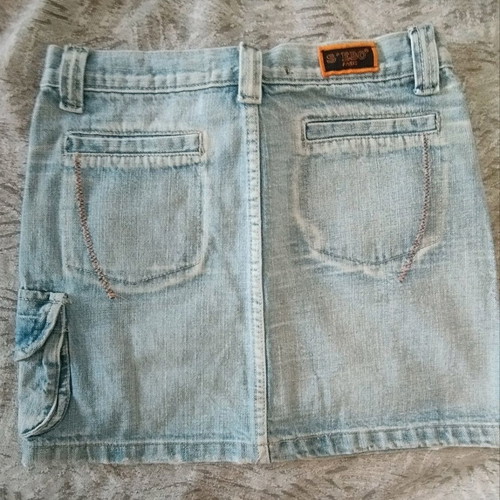 Denim skirt stonewashed, size S / 36 / 8