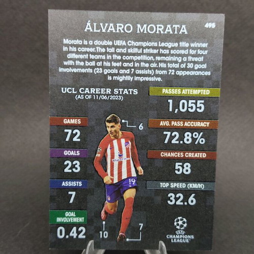 Alvaro Morata Black Edge collectible card like new