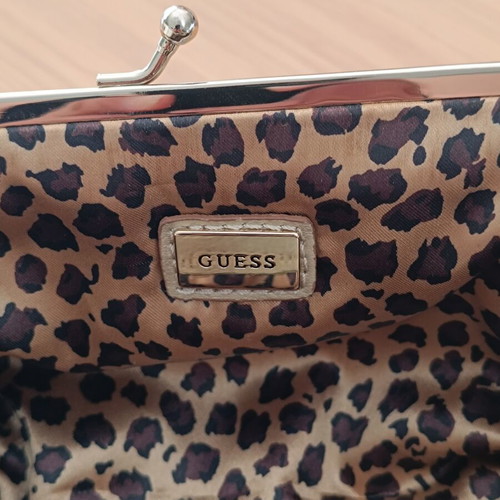 Guess Vintage Denim Monogram Shoulder Bag, Y2K