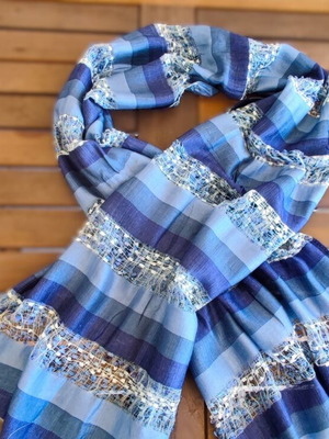 Summer scarf used with unique woven design, 160x50 cm