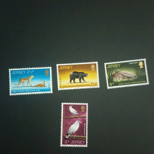 Jersey stamp series (65/68) from 1972 unmounted mint condition