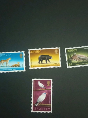 Jersey stamp series (65/68) from 1972 unmounted mint condition