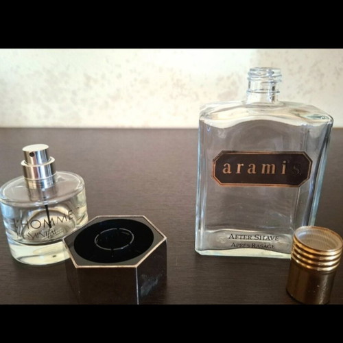 YSL and Aramis Empty Perfume Bottles Like New, Pack of 2