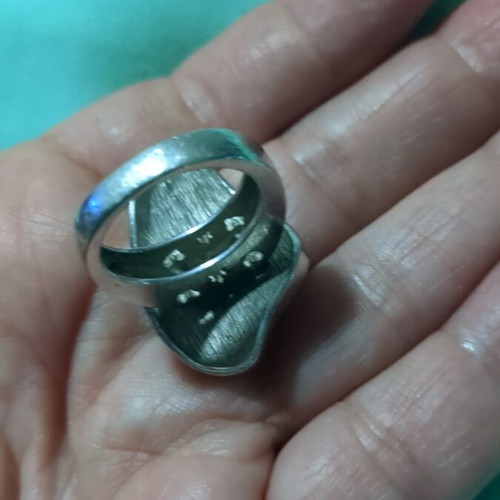 Handmade silver ring 925 with enamel, like new