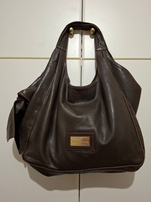 Valentino Garavani Brown Hobo Handbag used with Bow