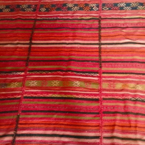 Wool Kilim Rug Loom-Woven From Macedonia, Like New
